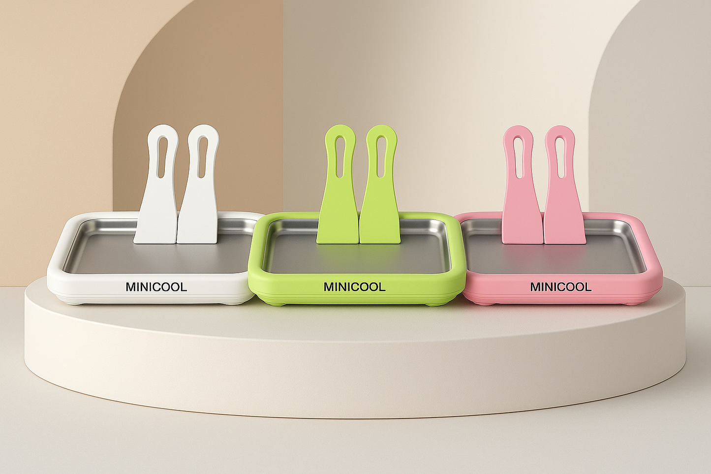 MiniCool - Plateau à glace maison instantané avec spatules